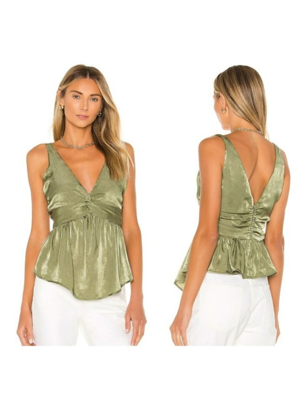 House of Harlow 1960 x REVOLVE Sevina Blouse - Olive Green